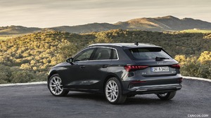 2021 Audi A3 Sportback (Color: Manhattan Gray) - Rear Three-Quarter